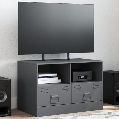 Tv-bord 67x39x44 cm stål antracitgrå