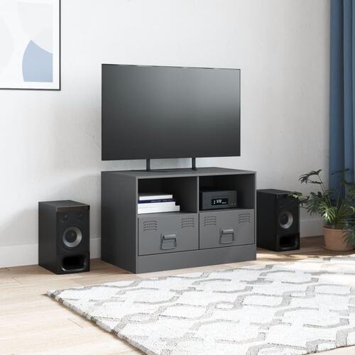Tv-bord 67x39x44 cm stål antracitgrå
