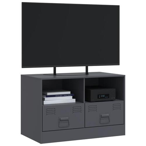 Tv-bord 67x39x44 cm stål antracitgrå