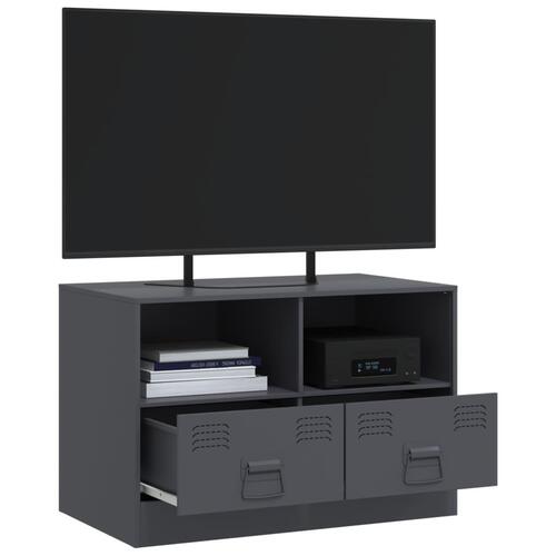 Tv-bord 67x39x44 cm stål antracitgrå