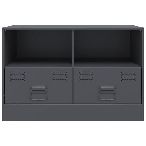 Tv-bord 67x39x44 cm stål antracitgrå