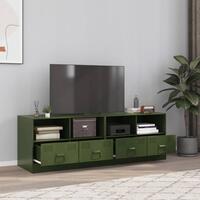 Tv-borde 2 stk. 67x39x44 cm stål olivengrøn
