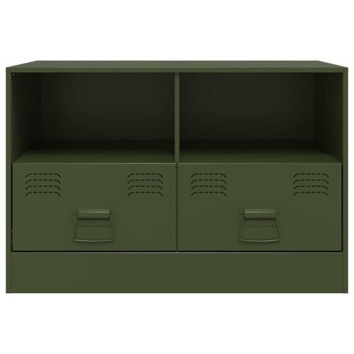 Tv-borde 2 stk. 67x39x44 cm stål olivengrøn