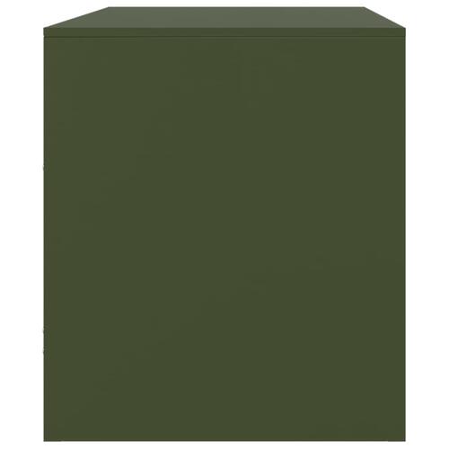 Tv-borde 2 stk. 67x39x44 cm stål olivengrøn