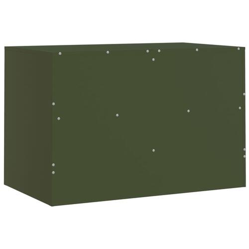 Tv-borde 2 stk. 67x39x44 cm stål olivengrøn