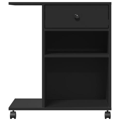 Printerstativ med hjul 60x40x68,5 cm sort