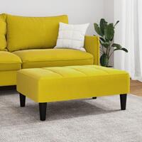 Fodskammel 77x55x31 cm velour gul