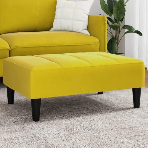 Fodskammel 77x55x31 cm velour gul