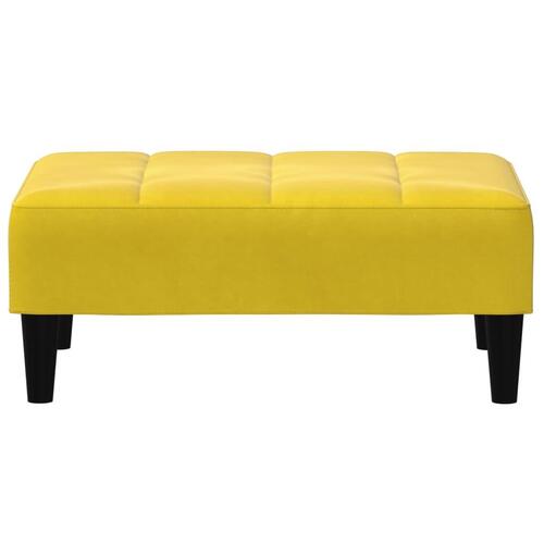 Fodskammel 77x55x31 cm velour gul
