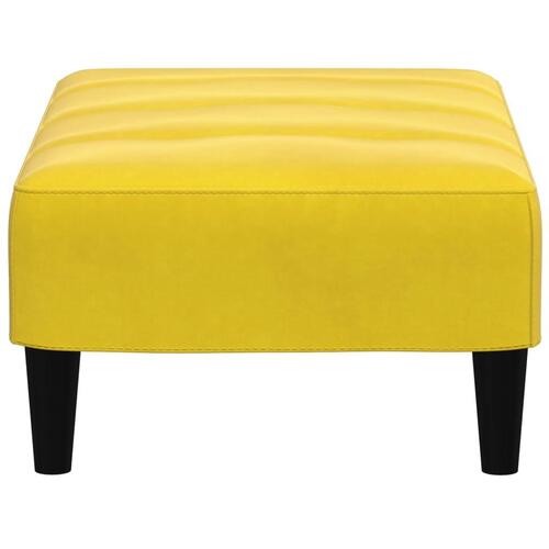 Fodskammel 77x55x31 cm velour gul