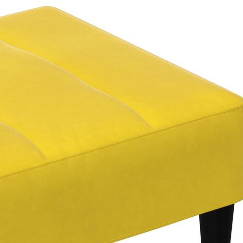 Fodskammel 77x55x31 cm velour gul