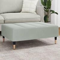Fodskammel 77x55x31 cm velour lysegrå