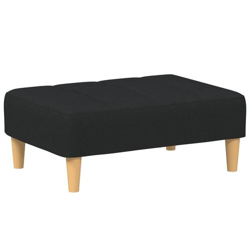 Fodskammel 77x55x31 cm stof sort