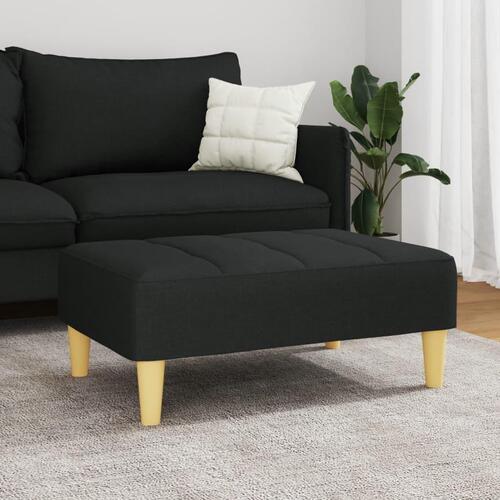 Fodskammel 77x55x31 cm stof sort