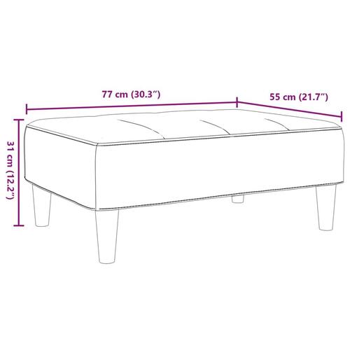 Fodskammel 77x55x31 cm stof sort