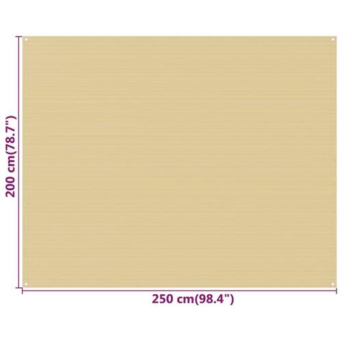 Telttæppe 250x200 cm HDPE beige