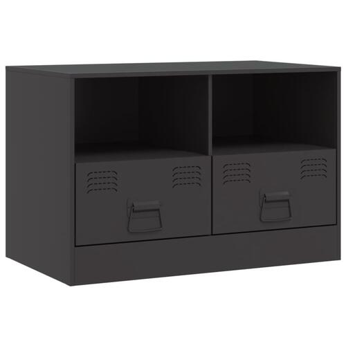 Tv-bord 67x39x44 cm stål sort