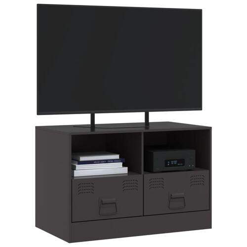Tv-bord 67x39x44 cm stål sort