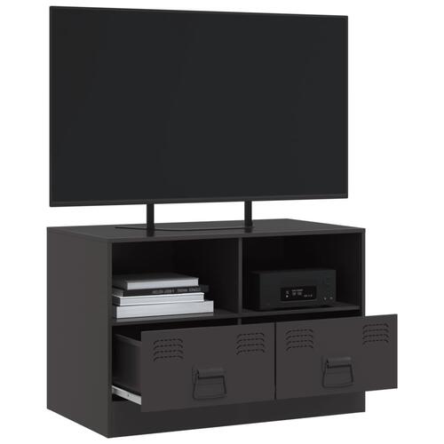 Tv-bord 67x39x44 cm stål sort