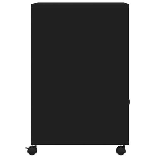 Printerstativ med hjul 60x48x74 cm sort