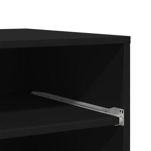 Printerstativ med hjul 60x48x74 cm sort