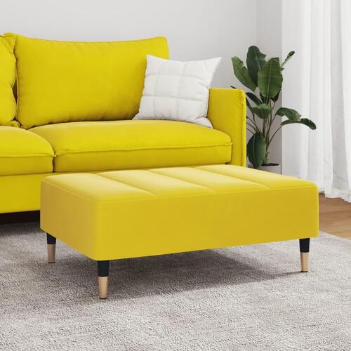 Fodskammel 77x55x31 cm velour gul