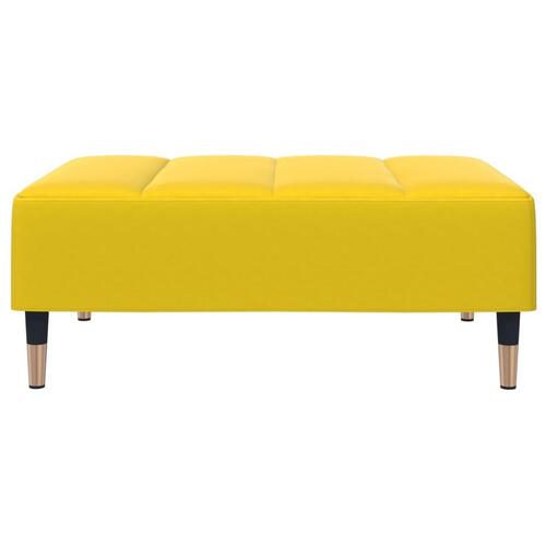 Fodskammel 77x55x31 cm velour gul