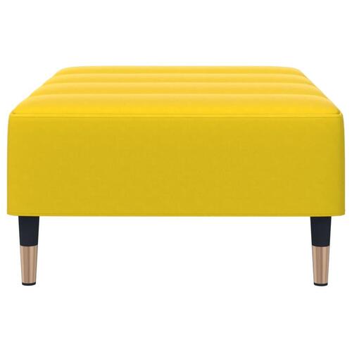 Fodskammel 77x55x31 cm velour gul