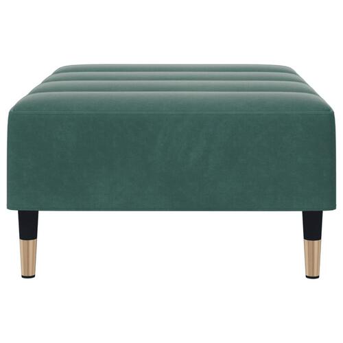 Fodskammel 77x55x31 cm velour mørkegrøn