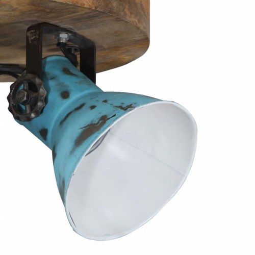 Loftlampe med 3 skærme - E27 25 W, 35×35×25 cm, patineret blå