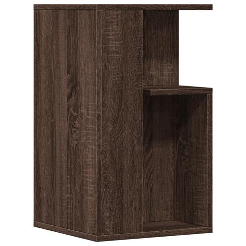 Sidebord 35x35x60 cm konstrueret træ brun egetræ