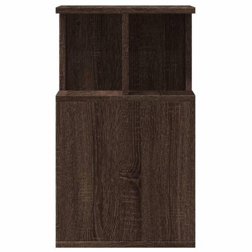 Sidebord 35x35x60 cm konstrueret træ brun egetræ