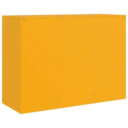 Skænk 99x39x73 cm stål sennepsgul