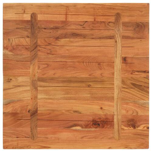 Bordplade 70x70x2,5 cm firkantet massivt akacietræ