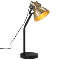 Skrivebordslampe 17x17x60 cm 25 W E27 antik messingfarve