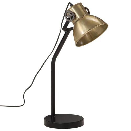 Skrivebordslampe 17x17x60 cm 25 W E27 antik messingfarve