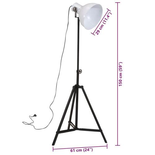 Gulvlampe 61x61x90/150 cm 25 W E27 hvid