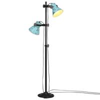 Gulvlampe 25 W 25x25x90/140 cm E27 rustik blå