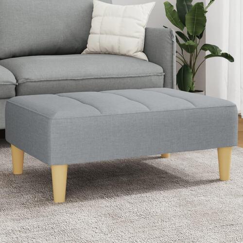Fodskammel 77x55x31 cm stof lysegrå