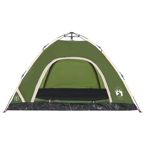 4-personers campingtelt vandafvisende quick-release grøn