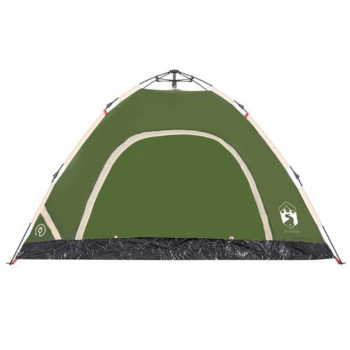 4-personers campingtelt vandafvisende quick-release grøn