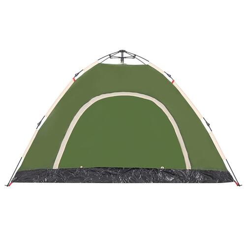4-personers campingtelt vandafvisende quick-release grøn