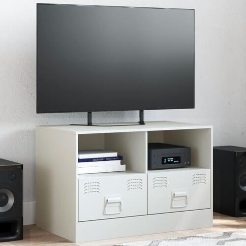 Tv-bord 67x39x44 cm stål hvid