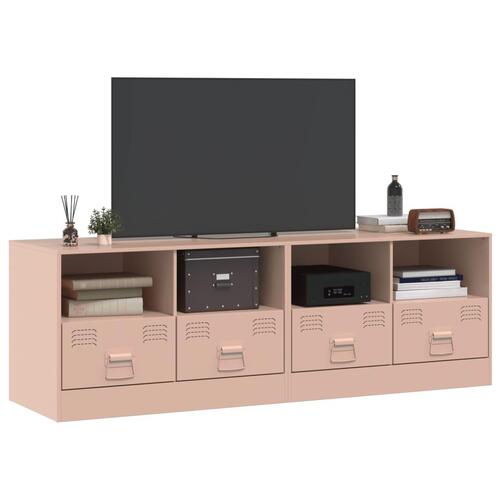 Tv-borde 2 stk. 67x39x44 cm stål lyserød