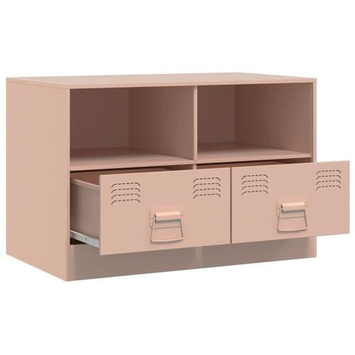 Tv-borde 2 stk. 67x39x44 cm stål lyserød