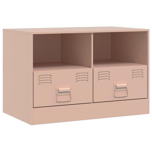 Tv-borde 2 stk. 67x39x44 cm stål lyserød
