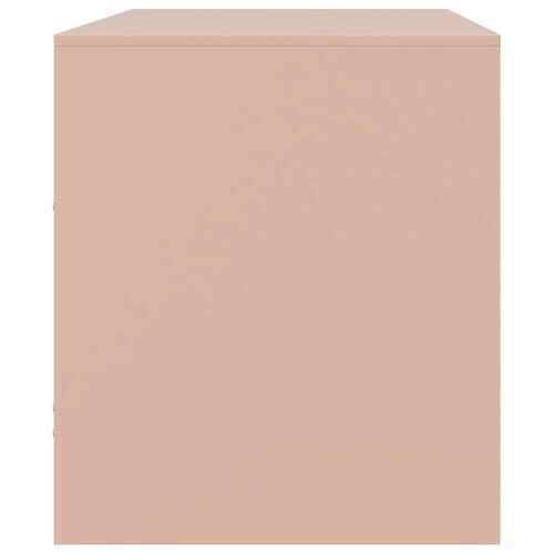 Tv-borde 2 stk. 67x39x44 cm stål lyserød