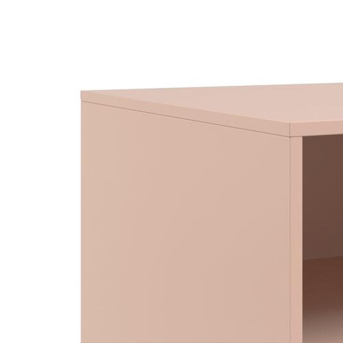 Tv-borde 2 stk. 67x39x44 cm stål lyserød