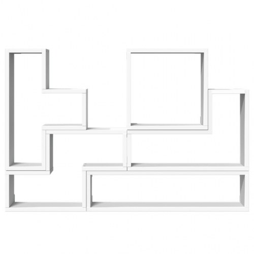 Væghylde 96x12x64 cm konstrueret træ hvid