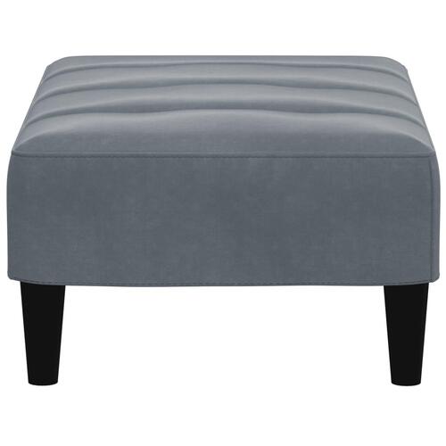 Fodskammel 77x55x31 cm velour mørkegrå